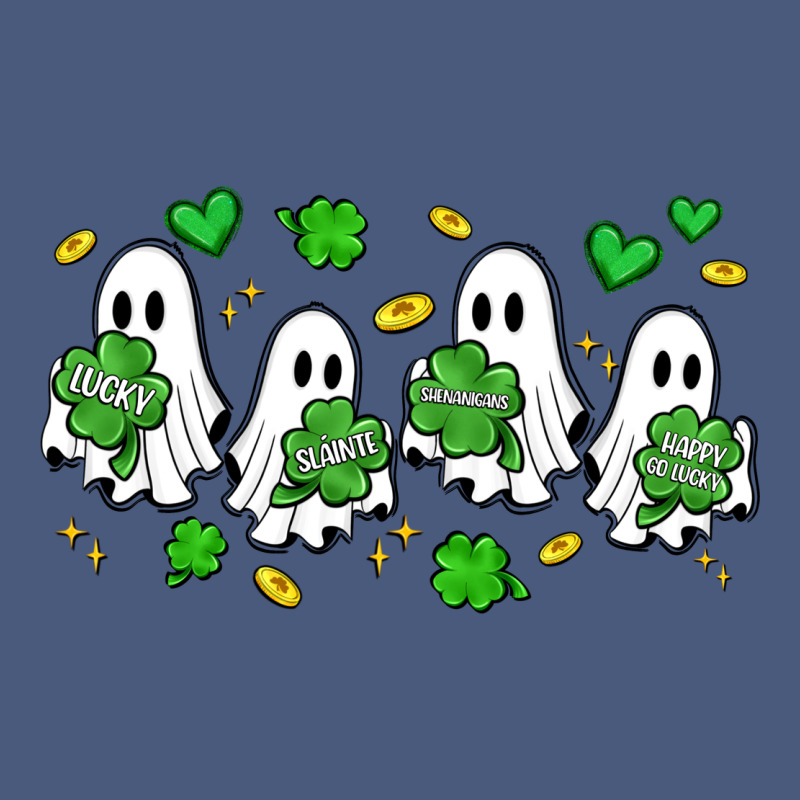 Clover Ghostie St.patrick's Day Vintage Hoodie by Artiststas | Teevron