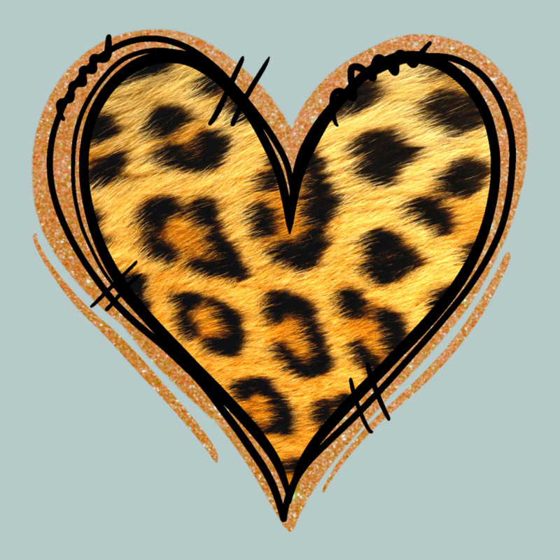 Gold Glitter Leopard Heart Heavy Core Tee by Jasminsmagicworld | Teevron
