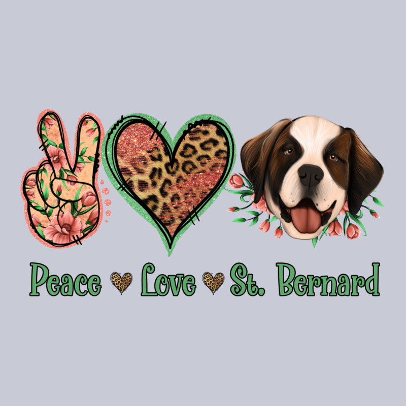 Peace Love St. Bernard Heavyweight Hoodie by Jasminsmagicworld | Teevron