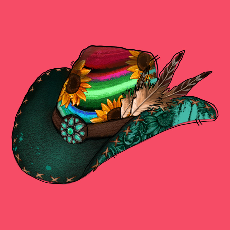 Aztec Sunflower Cowboy Hat Premium Sweatshirt by Jasminsmagicworld | Teevron