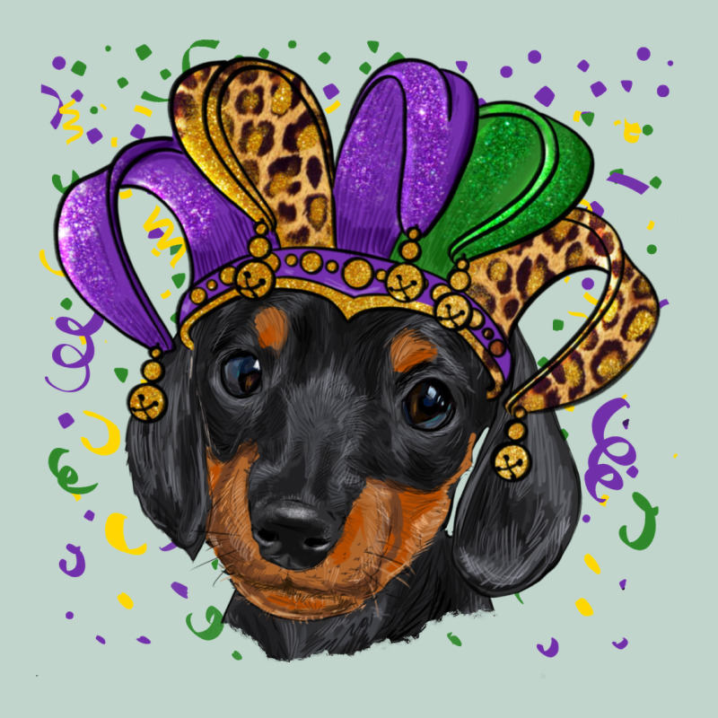 Mardi Gras Hat Dachshund Puppy Zipper Hoodie by RanaPortraitStore | Teevron