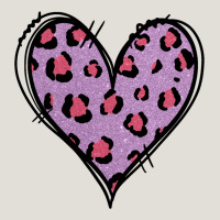 Glitter Purple Leopard Heart Heavy Core Tee | Teevron
