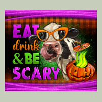 Eat Drink And Be Scary Cow Long Sleeve Tee | Teevron