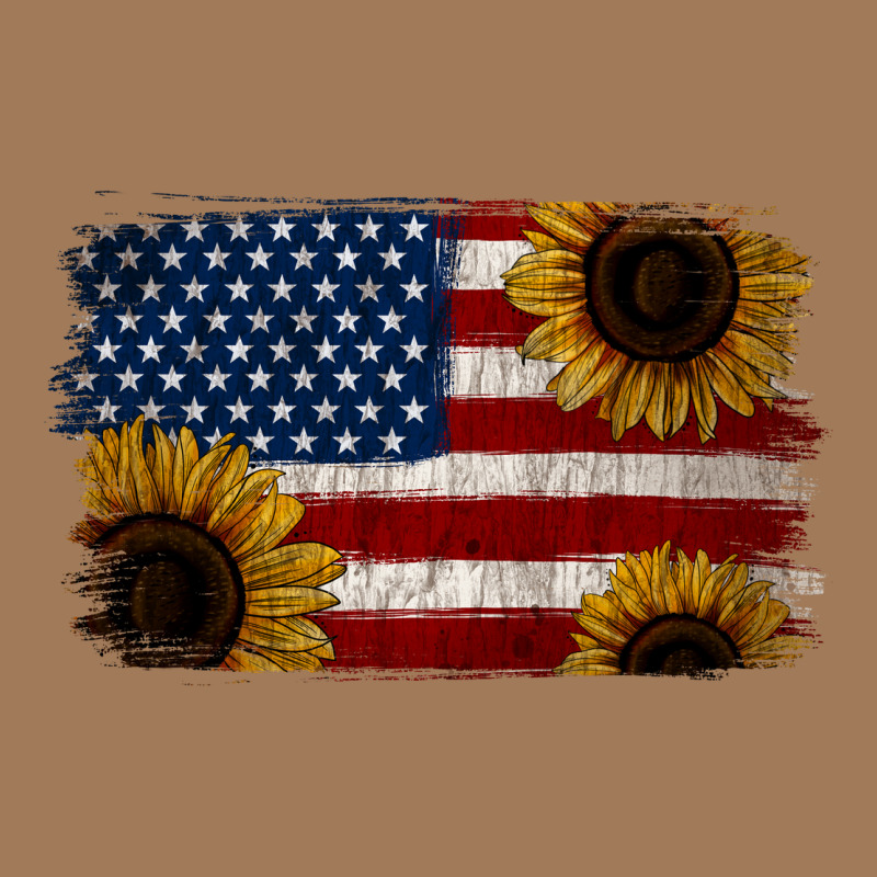 Distressed Yellow Sunflower American Flag Classic Tee by Jasminsmagicworld | Teevron