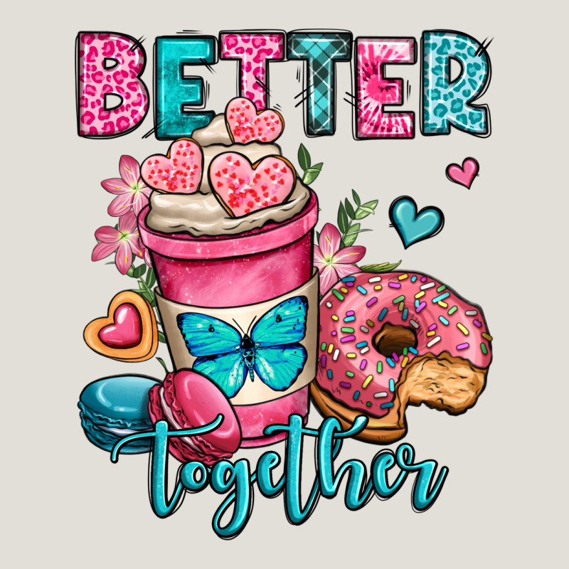Better Together Donut And Coffee Valentines Day Heavy Core Tee by OliviaCreatesArt | Teevron