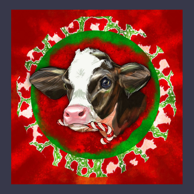 Christmas Holstein Calf Face Long Sleeve Tee by LillyAllenDesigns | Teevron