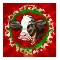 christmas holstein calf face | Teevron