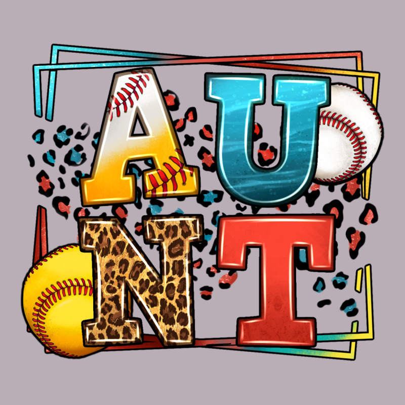 Baseball And Softball Aunt Leopard Frame Vintage Tee by LillyAllenDesigns | Teevron