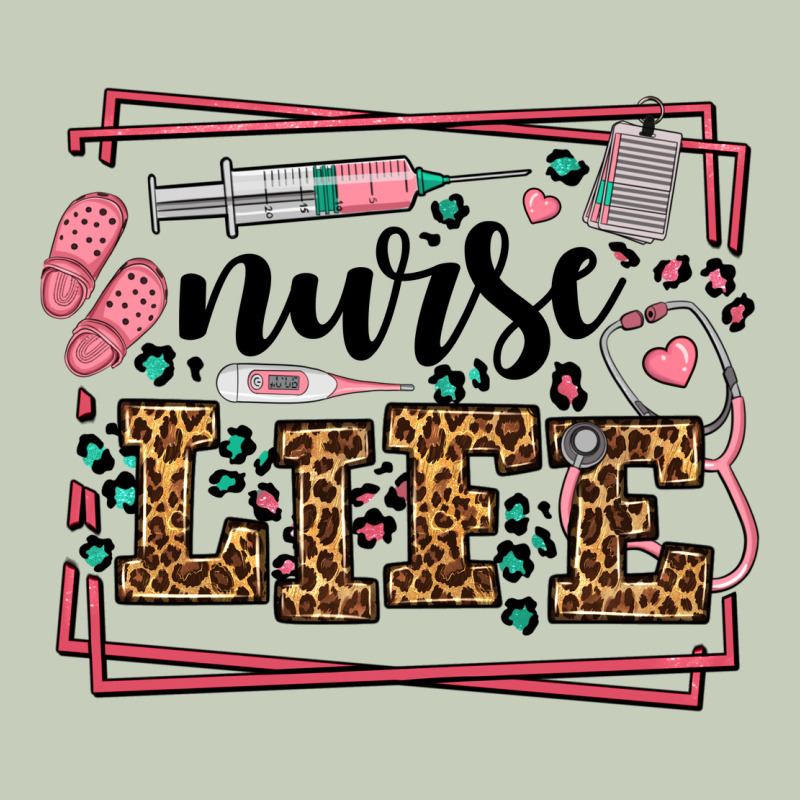 Nurse Life Leopard Frame Ladies Tee by LillyAllenDesigns | Teevron