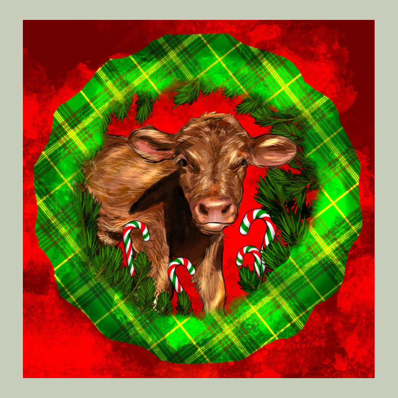 Christmas Red Angus Calf Long Sleeve Tee by LillyAllenDesigns | Teevron