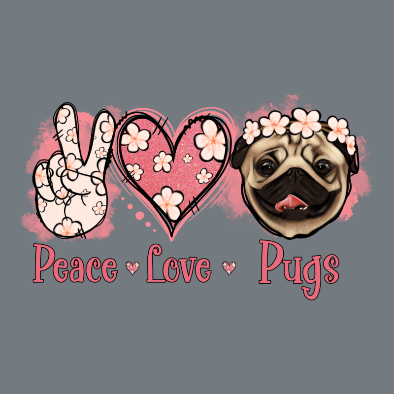 Peace Love Pugs Heavyweight Sweatshirt by Jasminsmagicworld | Teevron
