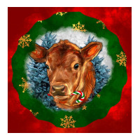 christmas red angus calf head | Teevron