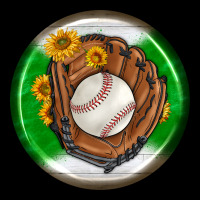 Baseball With Sunflower Round Earrings Premium Tee | Teevron