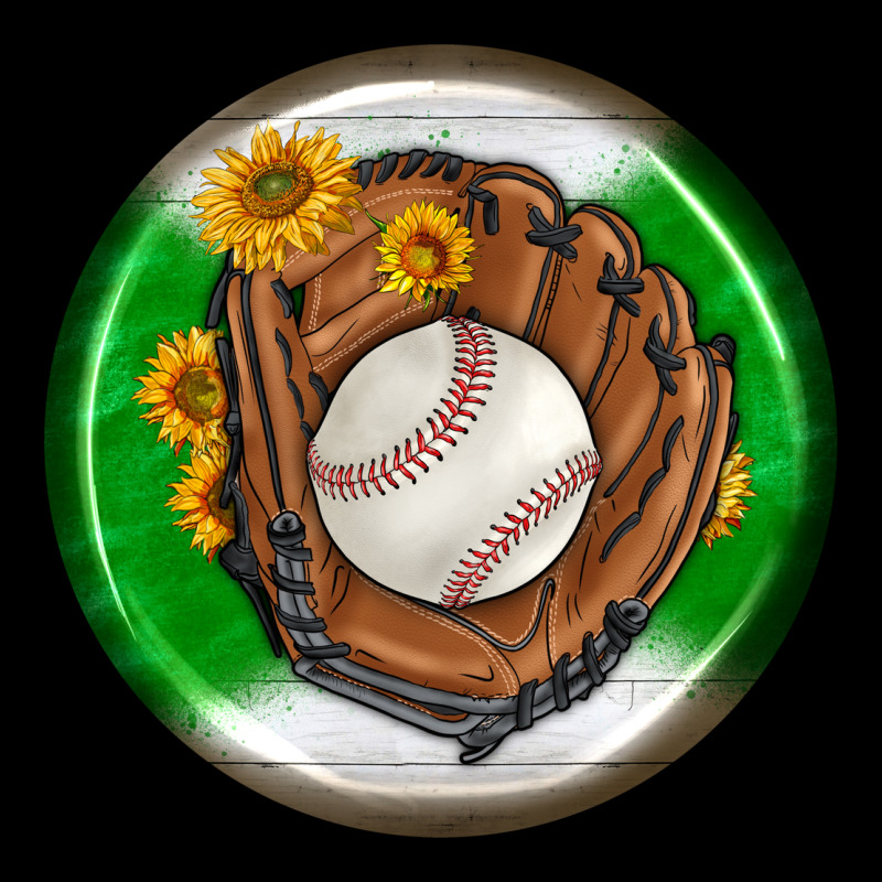Baseball With Sunflower Round Earrings Premium Tee by BundleAndBundleShop | Teevron