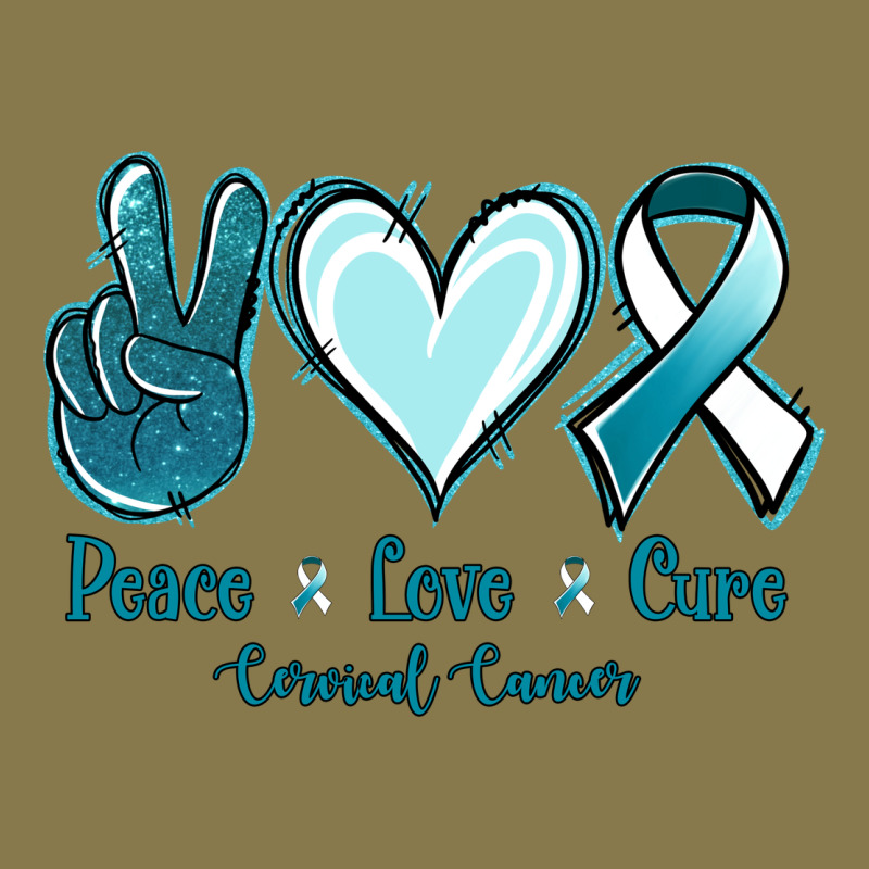 Peace Love Cure Cervical Cancer Premium Hoodie by Jasminsmagicworld | Teevron