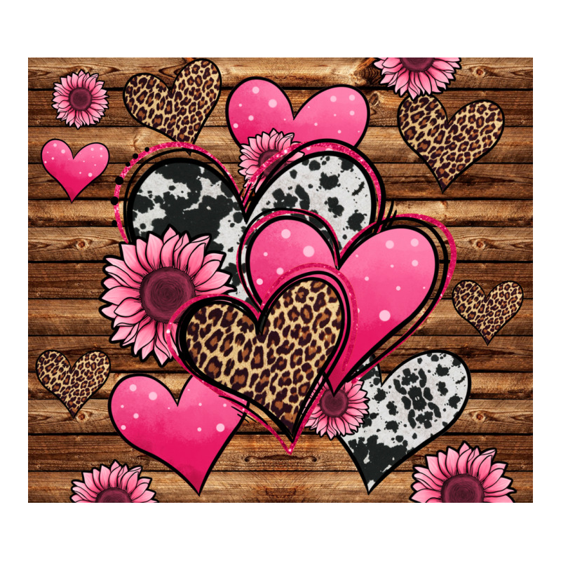Valentines Day Western Hearts And Sunflowers Zipper Hoodie by Jasminsmagicworld | Teevron