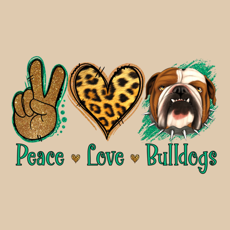 Peace Love Bulldog Heavyweight Sweatshirt by Jasminsmagicworld | Teevron