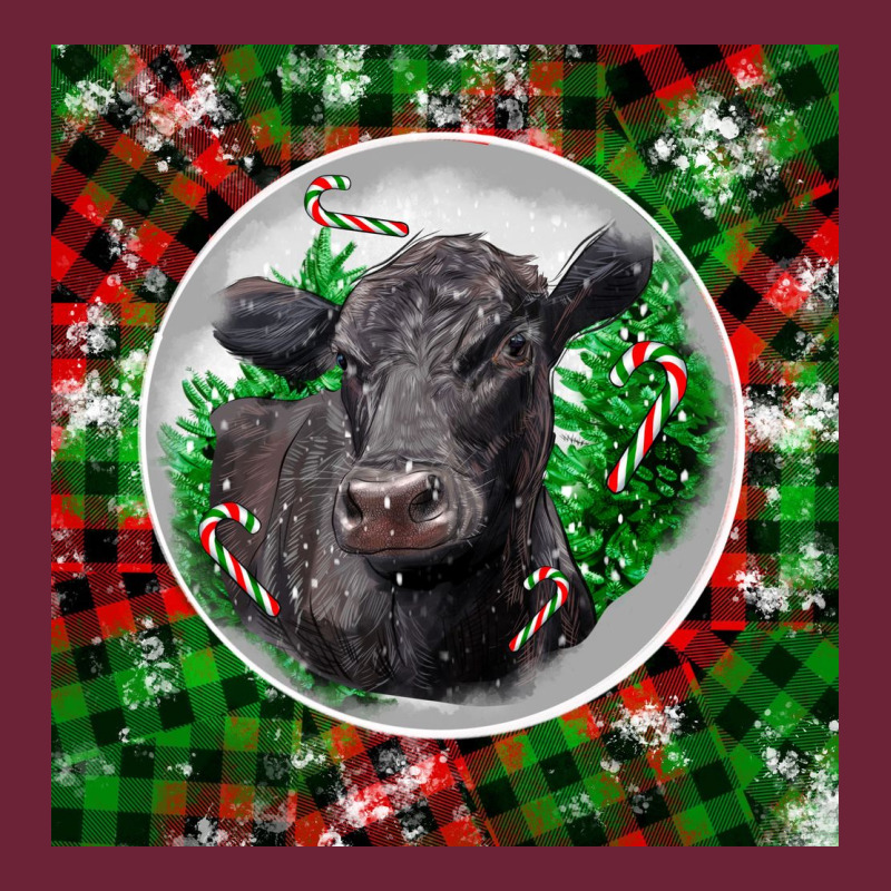 Christmas Black Angus Cow Long Sleeve Tee by LillyAllenDesigns | Teevron