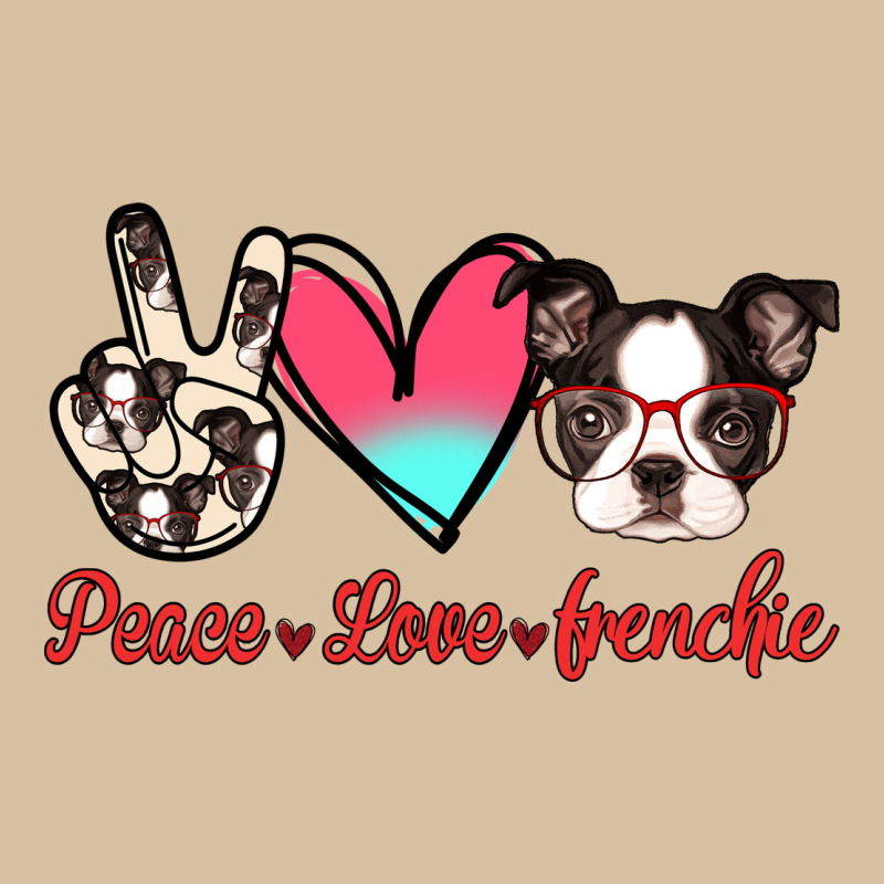 Peace Love Frenchie Heavyweight Hoodie by Jasminsmagicworld | Teevron