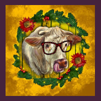 Christmas Charolais Cow Face Long Sleeve Tee | Teevron