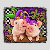 Mardi Gras Western Leopard Pigs Zipper Hoodie | Teevron