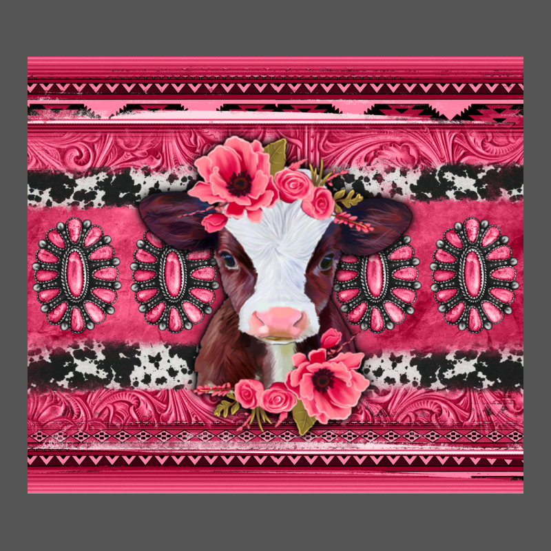 Pink Gemstone Baby Calf Western Valentines Day Zipper Hoodie by Jasminsmagicworld | Teevron