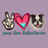 Peace Love Boston Terrier Heavyweight Hoodie | Teevron