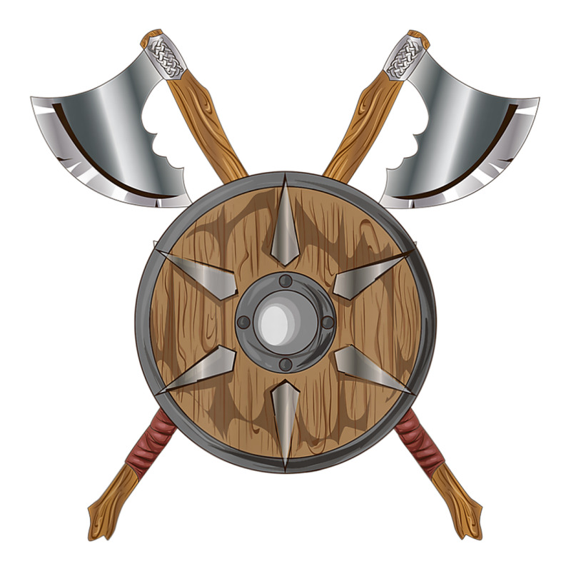 Renaissance Fair Faire Festival Medieval Theme Axe Shield Premium Tee by DesignPulse | Teevron