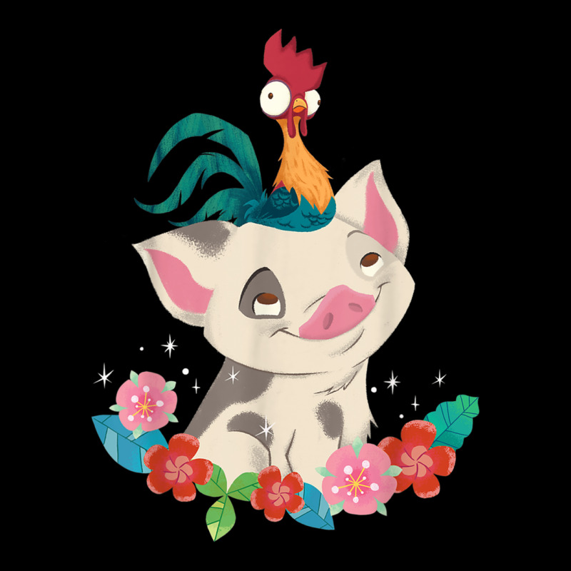 Moana Heihei Rooster Pua Flowers Graphic Premium Tee by PixelWave | Teevron