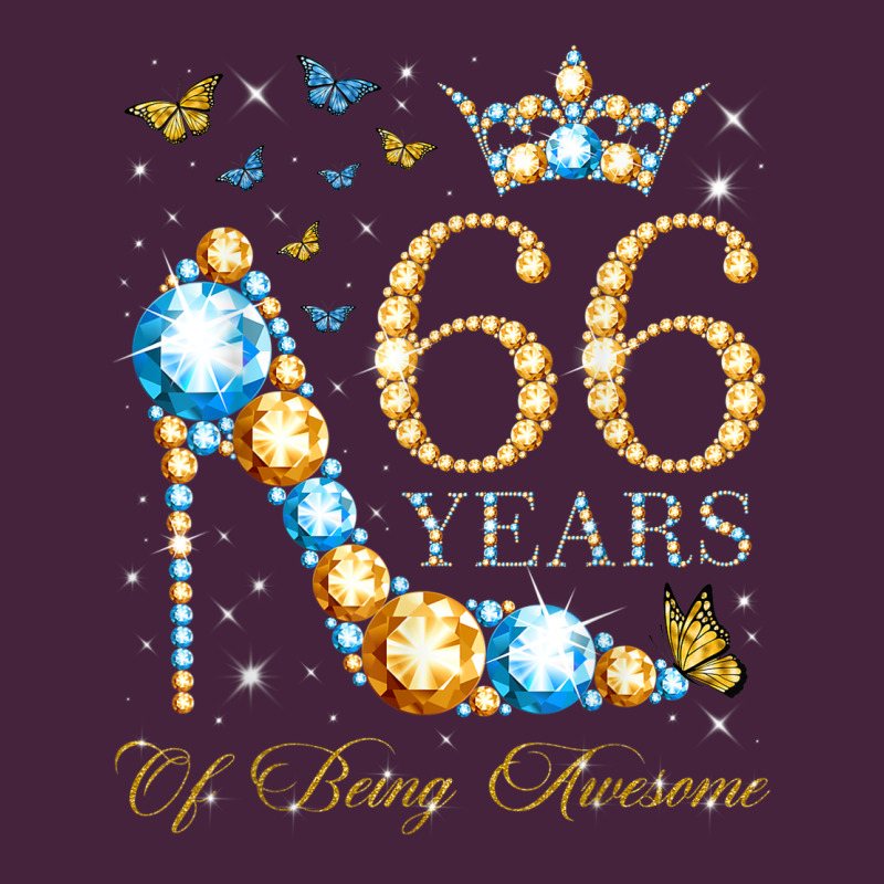 66th Birthday 66 Years Of Being Awesome 66 Years Old Woman Premium Tee by PixelWave | Teevron