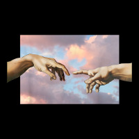 Creation Of Adam Hands Aesthetic T Shirt Premium Tee | Teevron