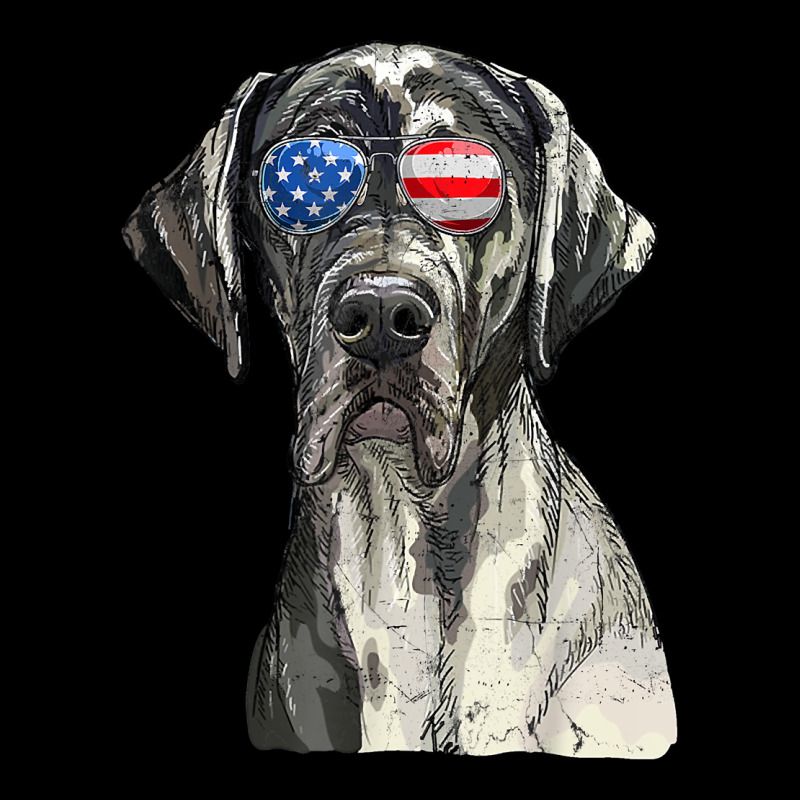Great Dane Sunglasses American Usa Flag 4th Of July Fourth T Shirt Premium Tee by InspiraDesign | Teevron