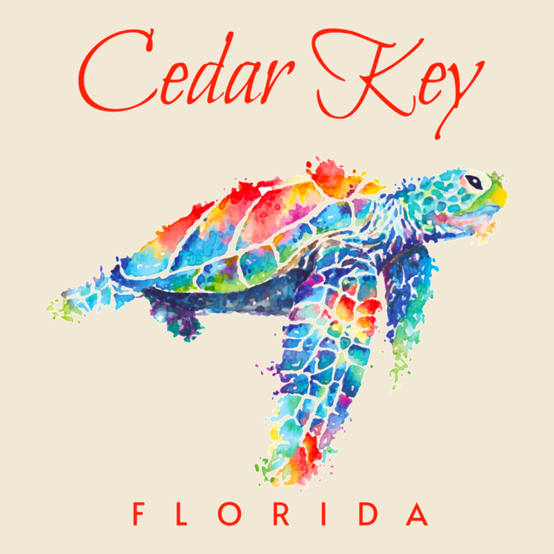 Cedar Key Florida Watercolor Sea Turtle Sweatshirt Premium Tee by InspiraDesign | Teevron