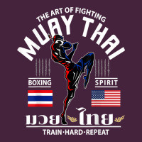 Thailand American Flag Muay Thai Boxing Train Hard Repeat T Shirt Premium Tee | Teevron