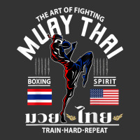 thailand american flag muay thai boxing train hard repeat t shirt | Teevron