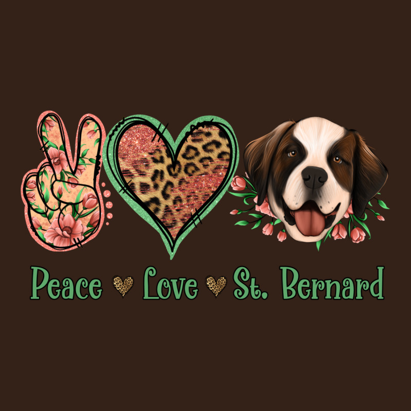 Peace Love St. Bernard Heavy Core Tee by Jasminsmagicworld | Teevron