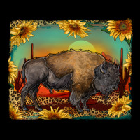 Western Bison With Sunset Background Urban Hoodie | Teevron