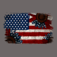 Distressed Sunflower American Flag Classic Tee | Teevron