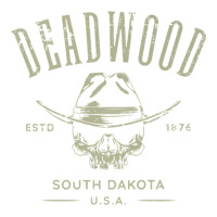 deadwood south dakota usa distressed skull design souvenir premium t s | Teevron