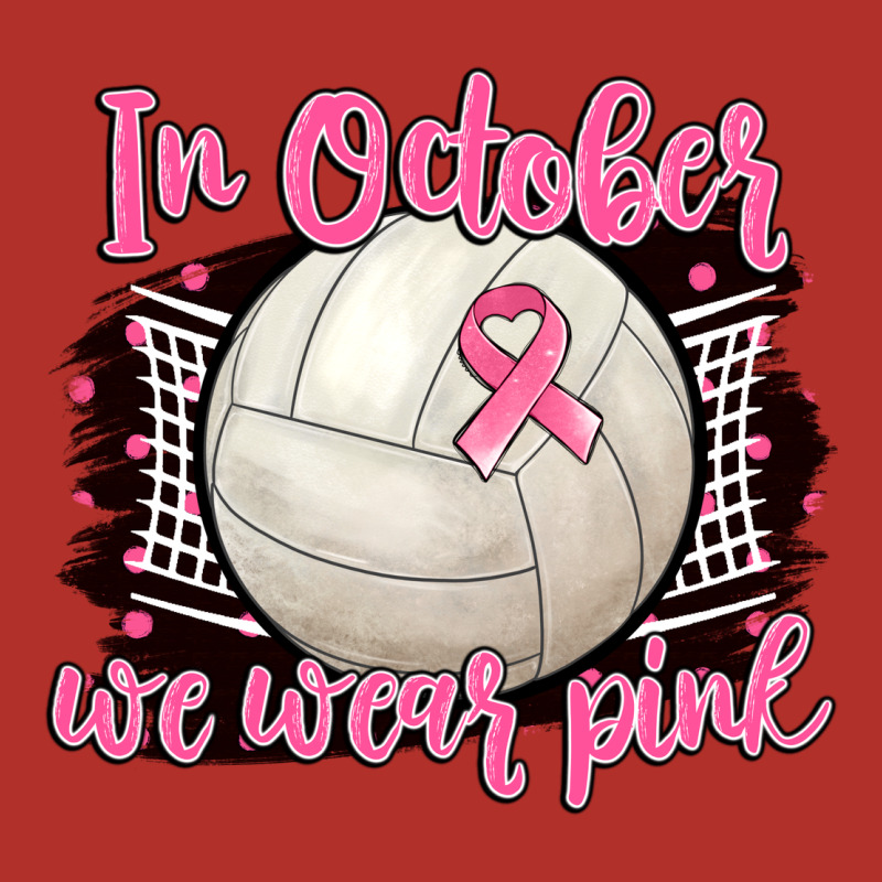 In October We Wear Pink Volleyball Premium Hoodie by BarkalooDesign | Teevron