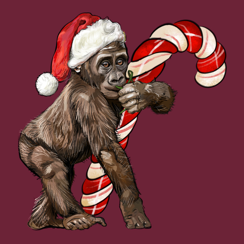 Christmas Candy Cane Baby Gorilla Long Sleeve Tee by LillyAllenDesigns | Teevron