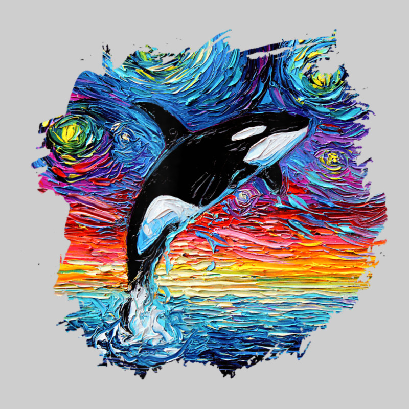 Orca Killer Whale Starry Night Impressionist Dog Art By Aja Premium Tee by PixelFlow | Teevron