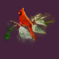 Wild Red Cardinal Bird Long Sleeve Premium Tee | Teevron