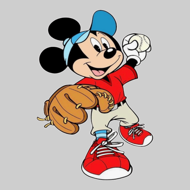 Micky-playing-baseball-cartoon-illustration-- Premium Tee by PixelFlow | Teevron