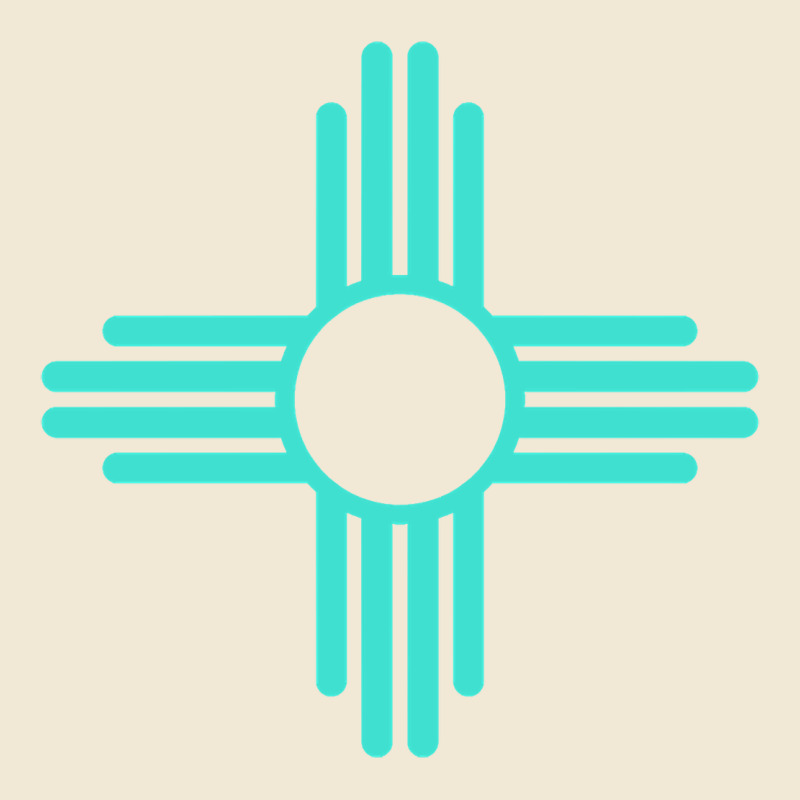 New Mexico Zia Sun In Turquoise Blue Premium Tee by PixelFlow | Teevron
