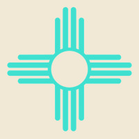 New Mexico Zia Sun In Turquoise Blue Premium Tee | Teevron
