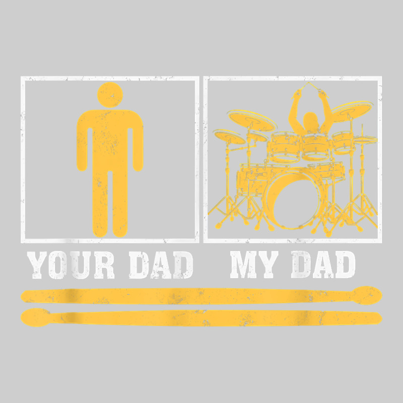 Mens My Dad Is A Drummer Your Dad Not Drum Player Father's Day T Shirt Premium Tee by SnappyArt | Teevron