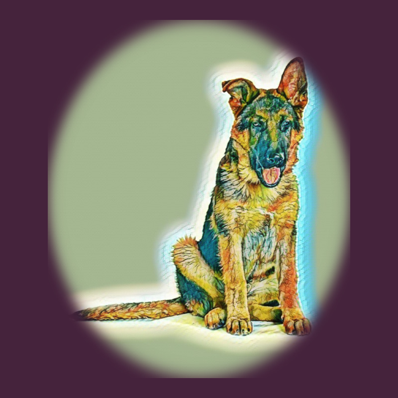 German Shepherd Isolated On Whot. Premium Tee by SnappyArt | Teevron