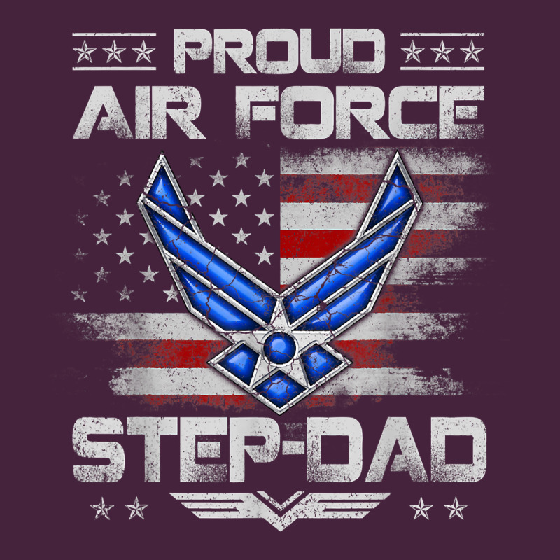 Proud Air Force Step Dad Veteran Vintage Flag Veterans Day T Shirt Premium Tee by FloraArt | Teevron