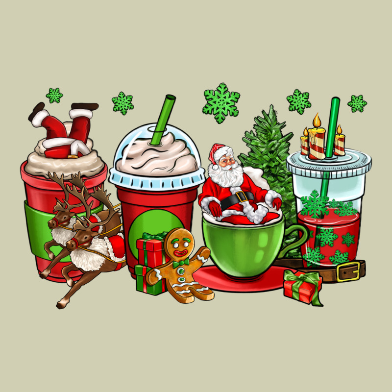 Christmas Santa Claus Coffee Cups Heavy Core Tee by OliviaCreatesArt | Teevron